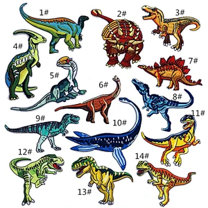 Wholesale In Stock No Minimum Embroidery Tyrannosaurus Patches Dinosaur Iron On Patch