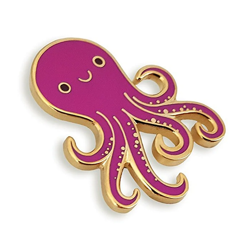 China manufacturers octopus shape Custom Enamel Lapel Pin
