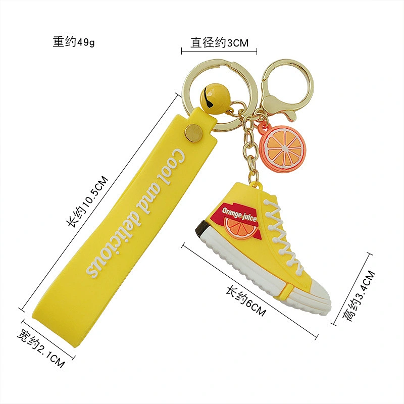 Cute Keychain Pendant Cartoon 3D PVC Canvas Shoe Charm for Bag