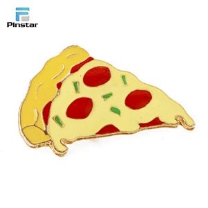Kunshan Pizza Design Custom Soft Enamel Lapel Pins