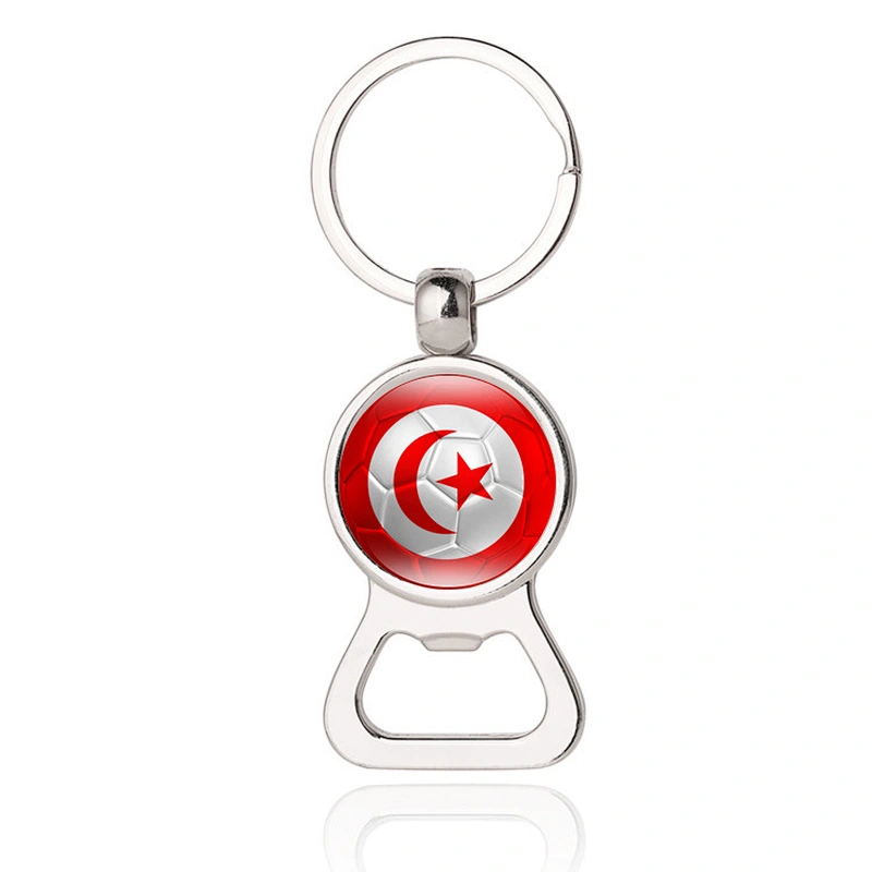 Different customized football match bottle opener keychain