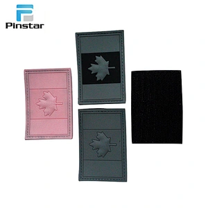 Different colors and styles customized canadian flag soft rubber pvc patch