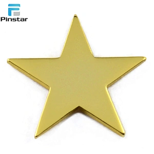 Custom cheap gold star shaped lapel pin manufacturers