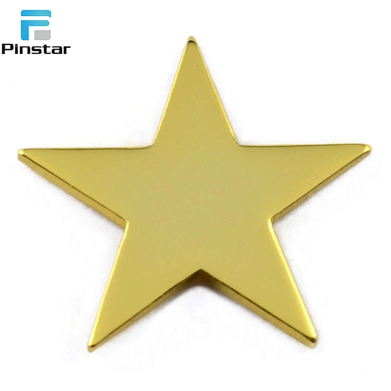Custom cheap gold star shaped lapel pin manufacturers