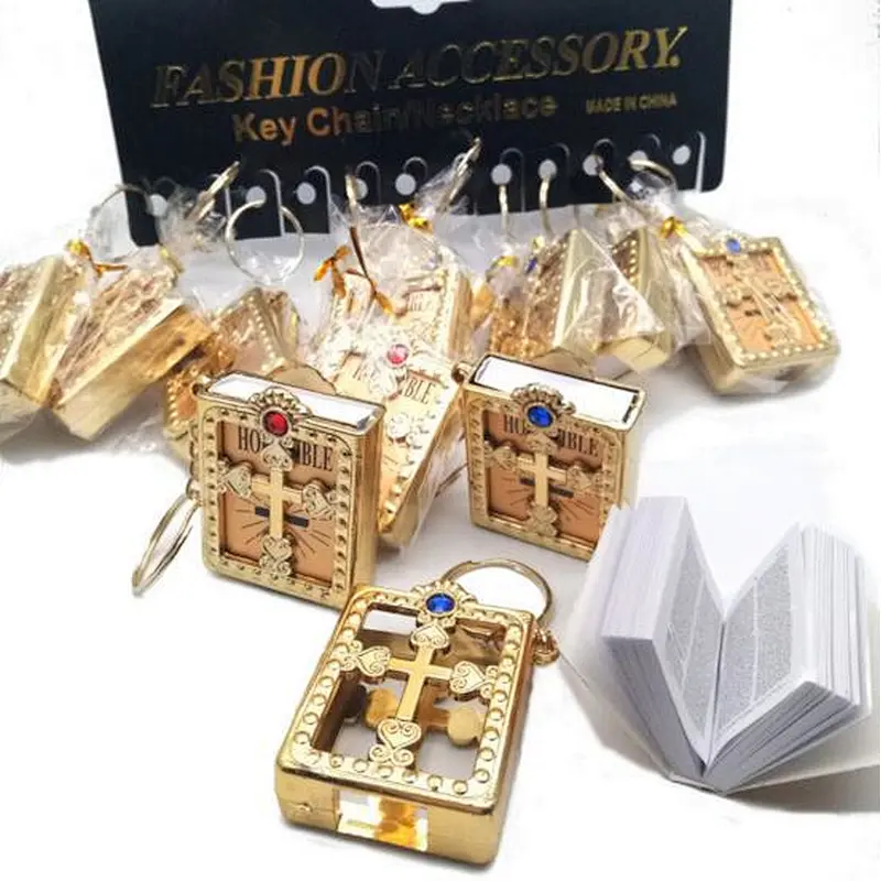 In Stock low MOQ wholesale Cross Bible key chain