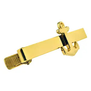 Personalized Silver Men Metal Stainless Steel Plain boat hook Custom Tie Clips