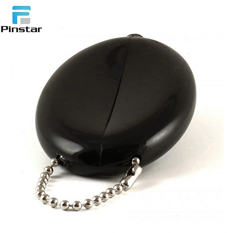 Popular Custom Logo Printed Oval Shape Plastic PVC Coin Holder Purse for Promotion