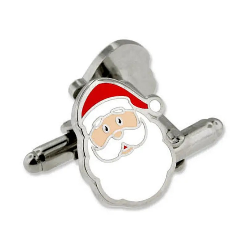 Personalized Stainless Steel Custom Christmas Tie Clips and Cufflinks