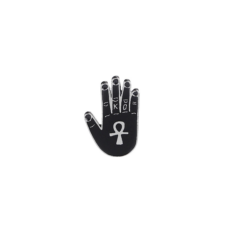 Various Black Enamel Color Witch Pin Hand Shaped Pin