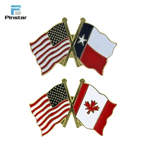 Suzhou Factory Metal American Us Badge Country Flags Lapel Pins