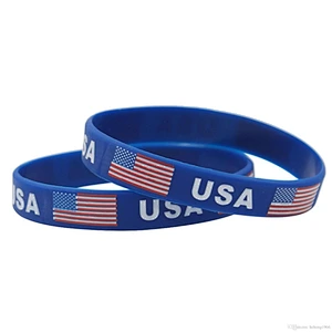 flag rubber silicon bracelets