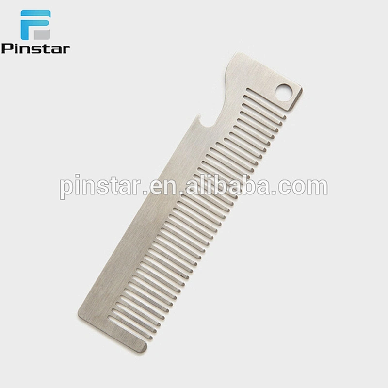 Fashion Stainless steel promotional gifts wholesale beard comb bottle opener
