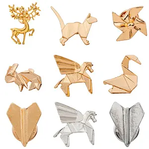 Different Geometry Shape Animal Enamel Hat Pin Badge
