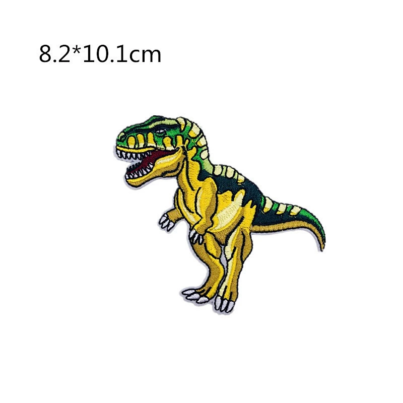 Wholesale In Stock No Minimum Embroidery Tyrannosaurus Patches Dinosaur Iron On Patch