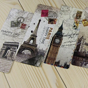 Custom Paper Paris Retro Style Bookmark 30 Pieces a Set