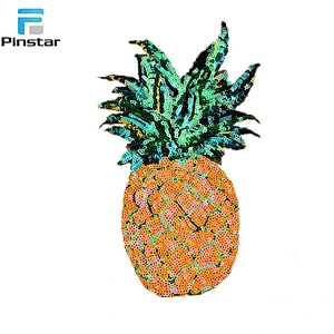 High Quality Pineapple Sequin Iron On Patches