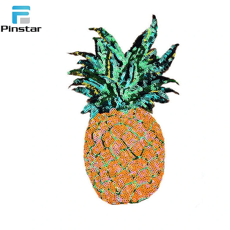 High Quality Pineapple Sequin Iron On Patches