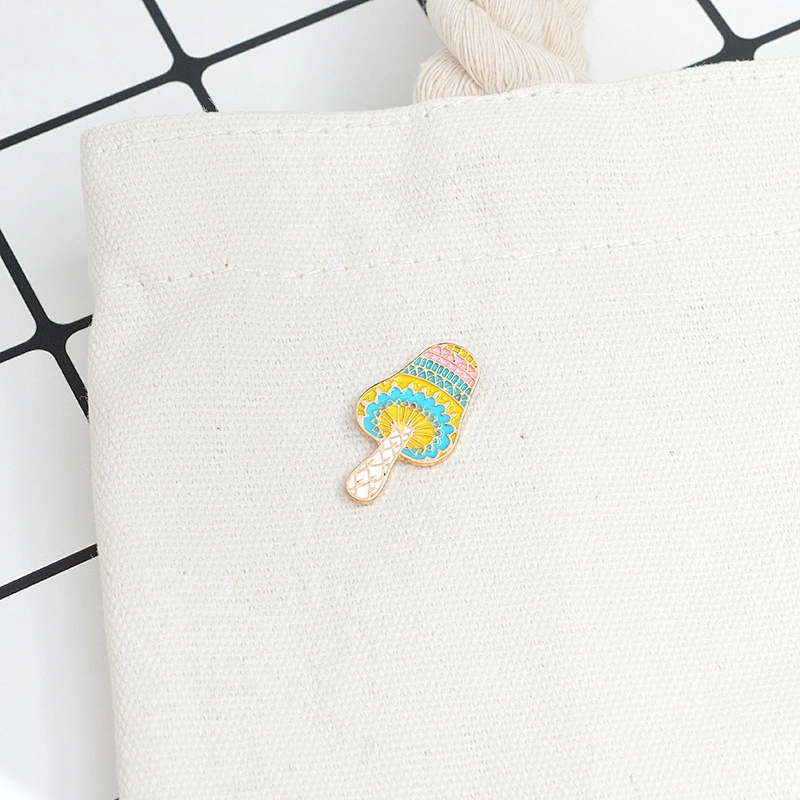 Small Colorful Mushroom Pin Brooch for Clothes