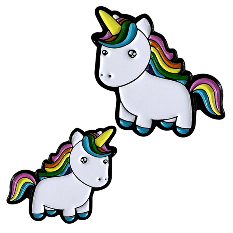wholesale custom unicorn enamel metal lapel pin badge