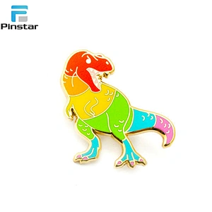 Custom metal colorful dinosaur hard enamel pin badge lapel pin