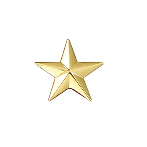 Gold and Silver Color Star Shaped Pin Badges