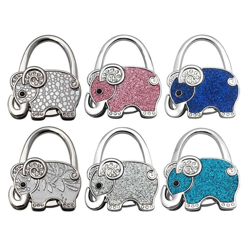 Custom foldable table top metal bag hook hanger