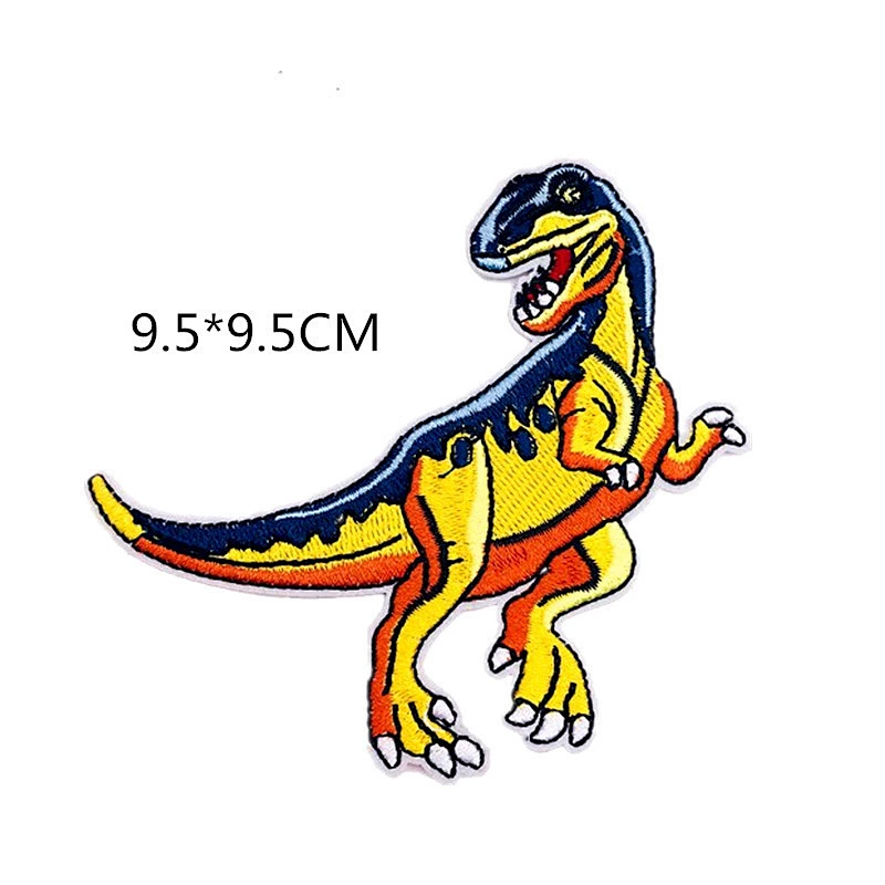 Wholesale In Stock No Minimum Embroidery Tyrannosaurus Patches Dinosaur Iron On Patch