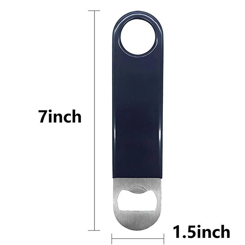 Bulk stainless steel custom logo vinyl coated beer bottle opener