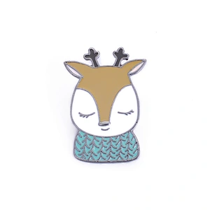 Fox Rabbit Animal Enamel Lapel Pin