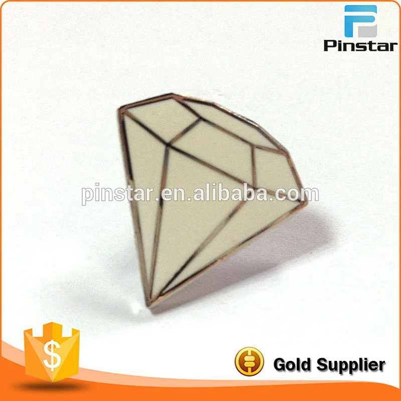 Custom Hard Enamel Metal Diamond Badge Lapel Pin