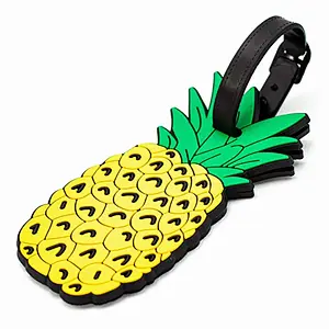 OEM pineapple shape Soft PVC Rubber Travel Luggage Tags