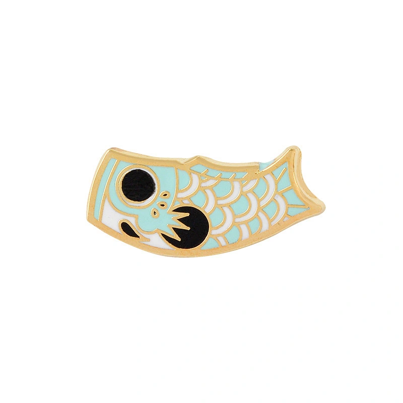 Japan Style Pin Fish shaped Enamel Pin Supplier