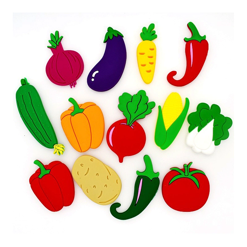 Custom Cute Design Rubber Magnets Soft PVC Fruit Vegetable Fridge Magnet