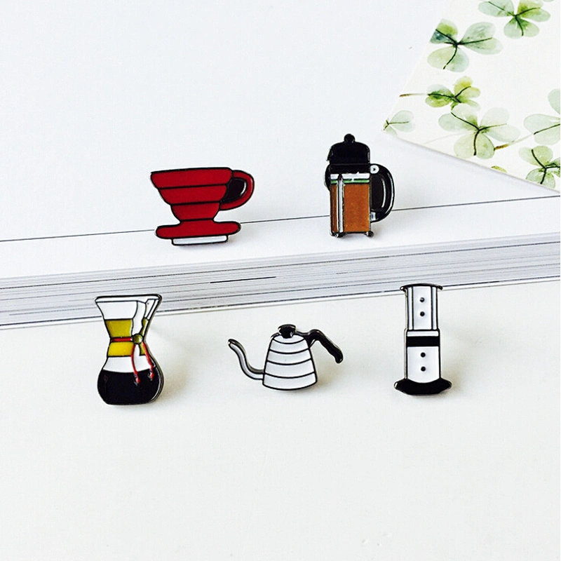 Kunshan Pinstar Vintage Coffee Brooch Wholesale Custom Lapel Pins