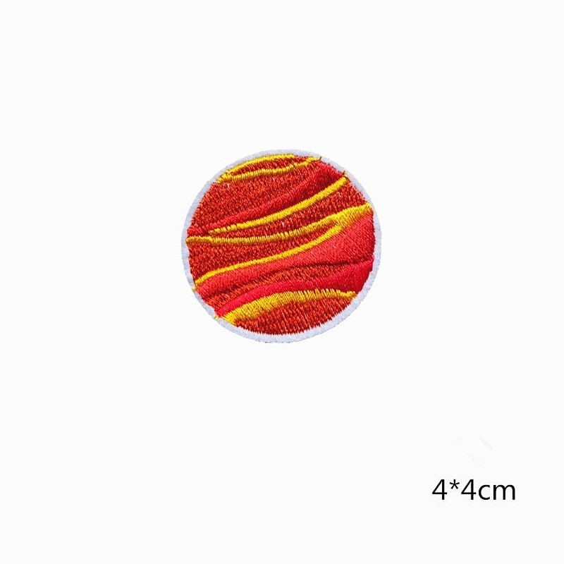 Wholesale In Stock No Minimum Embroidered Planet Badge Embroidery Space Iron On Patches