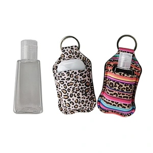 Diving Fabric Perfume Lipstick 30ml Hand Sanitizer Bottle with Holder Keychain