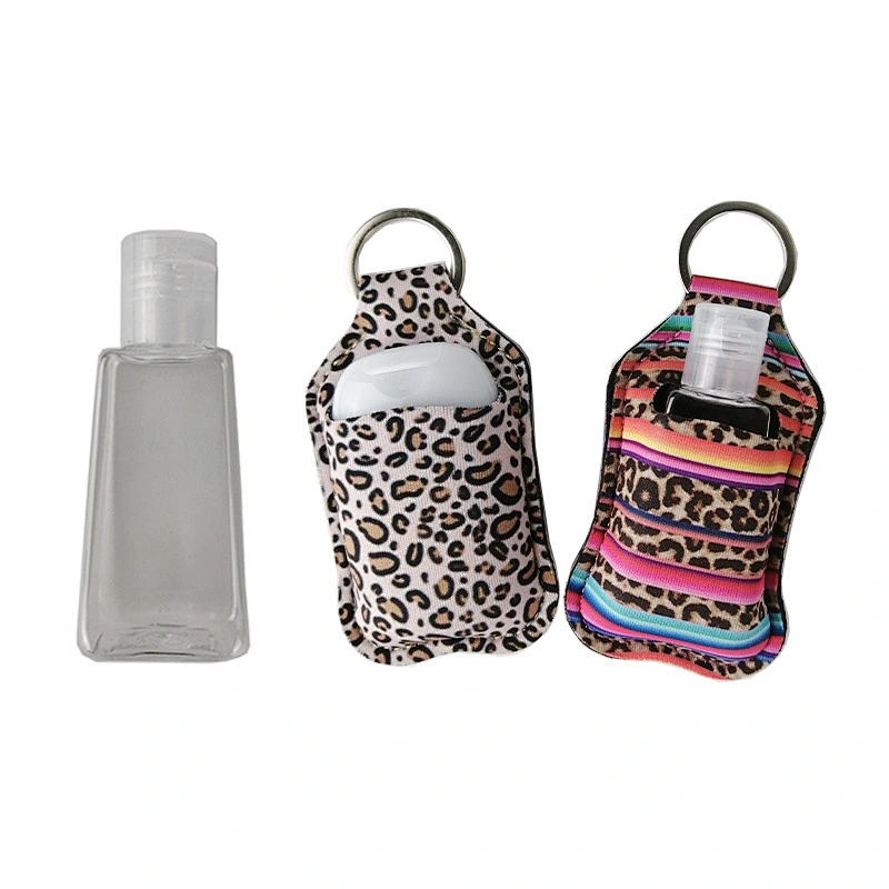 Diving Fabric Perfume Lipstick 30ml Hand Sanitizer Bottle with Holder Keychain