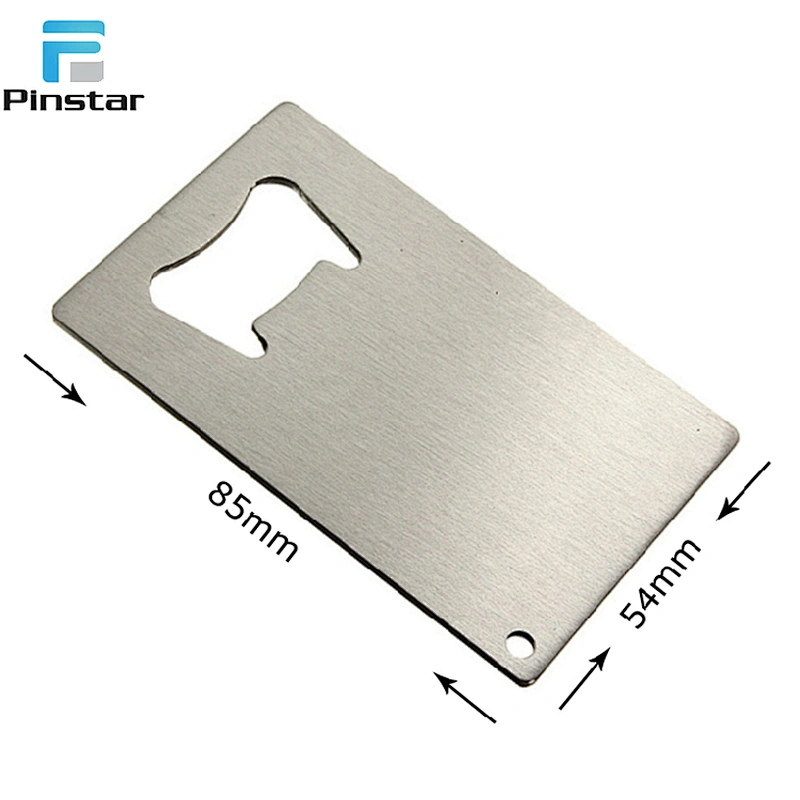 promotional bulk  stainless steel metal aluminum custom logo poker business credit card bottle opener openers