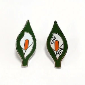 China supplies customized design enamel metal craft lily shaped lapel pin