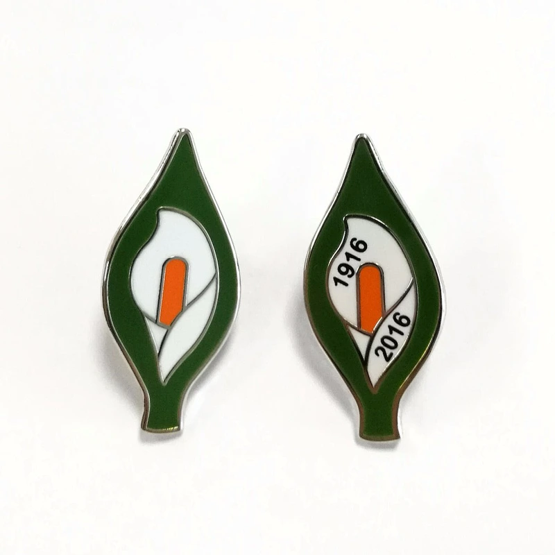 China supplies customized design enamel metal craft lily shaped lapel pin