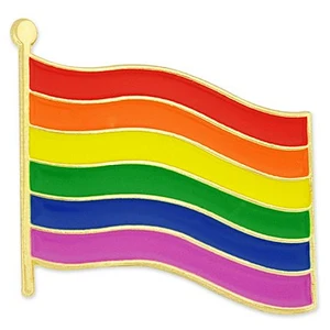 Wholesale LGBT Lesbian Gay Pride Badge Rainbow Flag Custom Enamel lapel Pin