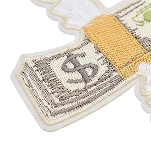 High Quality Wholesale Greenback Custom Embroidered Patches