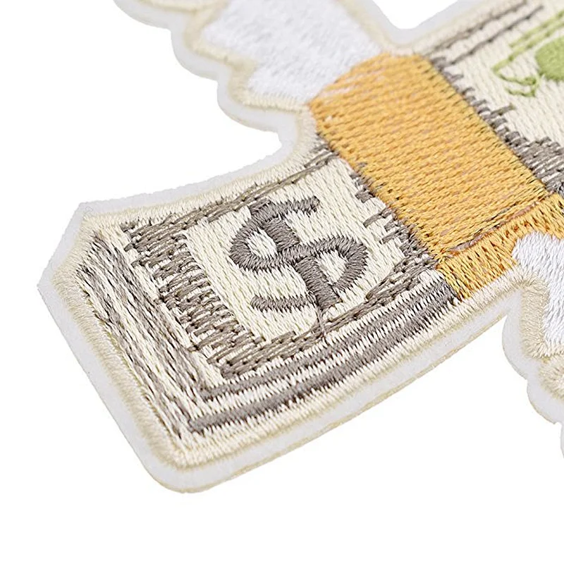 High Quality Wholesale Greenback Custom Embroidered Patches