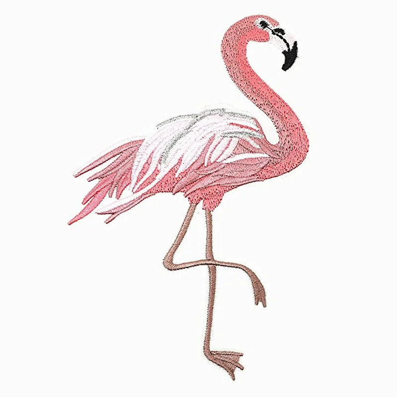 wholesale cheap fashion flamingos embroidered patch