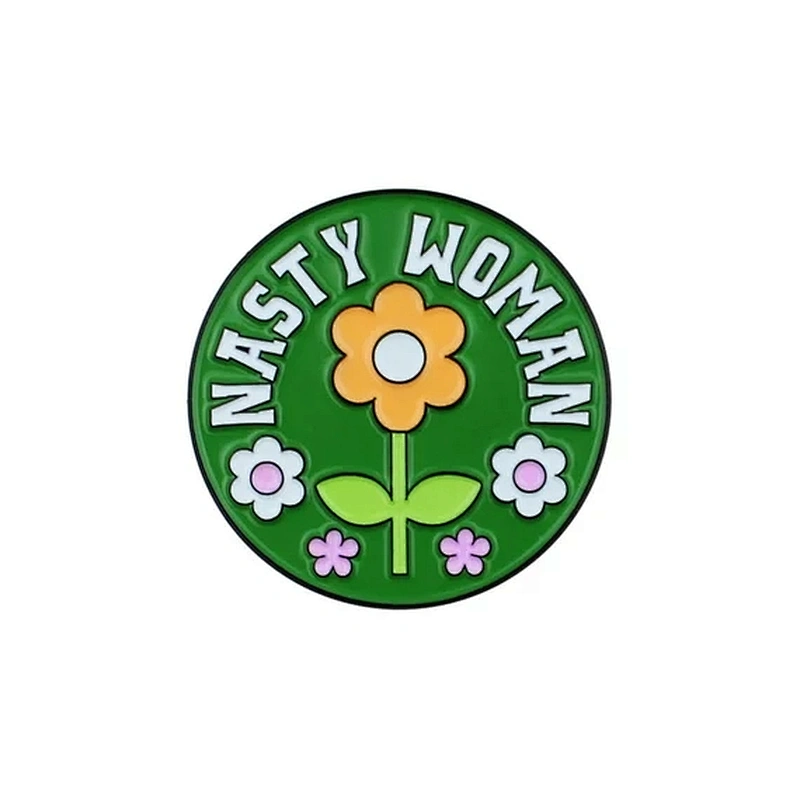 Promotional flower customized soft enamel pins for decorating shirts