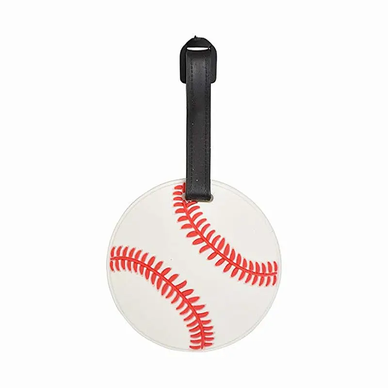 Custom PVC Travel basketball football shape Luggage Tag