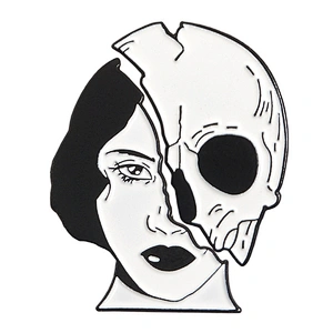 Wholesale In Stock Custom Unique Design Character Half Face Enamel Lapel Pin