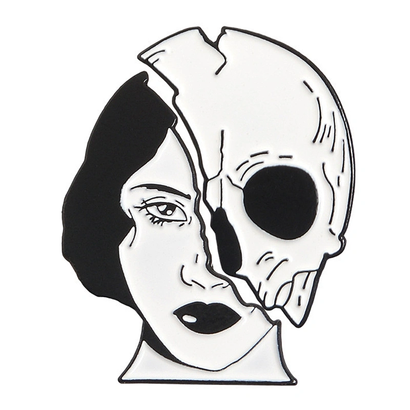 Wholesale In Stock Custom Unique Design Character Half Face Enamel Lapel Pin