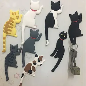3d cats souvenir blank custom pvc magnet fridge magnet