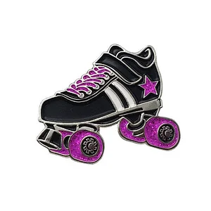 Wholesale ice skates custom metal hard enamel lapel pins